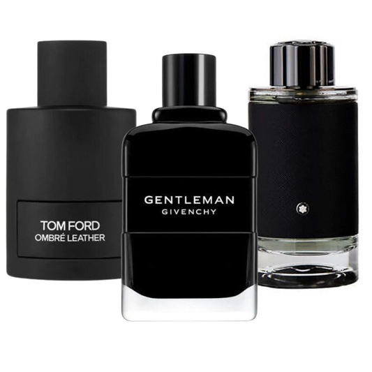 Combo promozionale di 3 profumi Tom Ford Ombre Leather, Givenchy Gentleman, y Montblanc Explorer 100ml